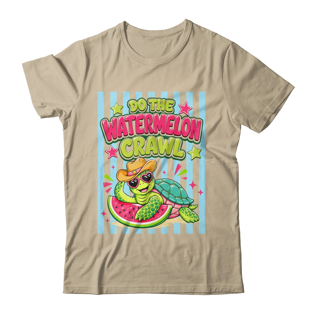 Funny Do The Watermelon Crawl Striped Turtle Summer Beach Shirt & Tank Top | teecentury