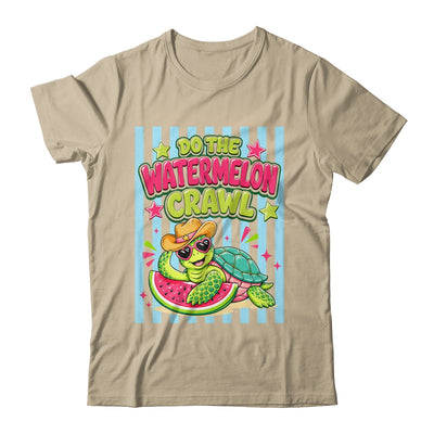 Funny Do The Watermelon Crawl Striped Turtle Summer Beach Shirt & Tank Top | teecentury