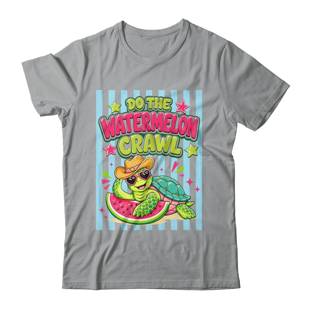 Funny Do The Watermelon Crawl Striped Turtle Summer Beach Shirt & Tank Top | teecentury