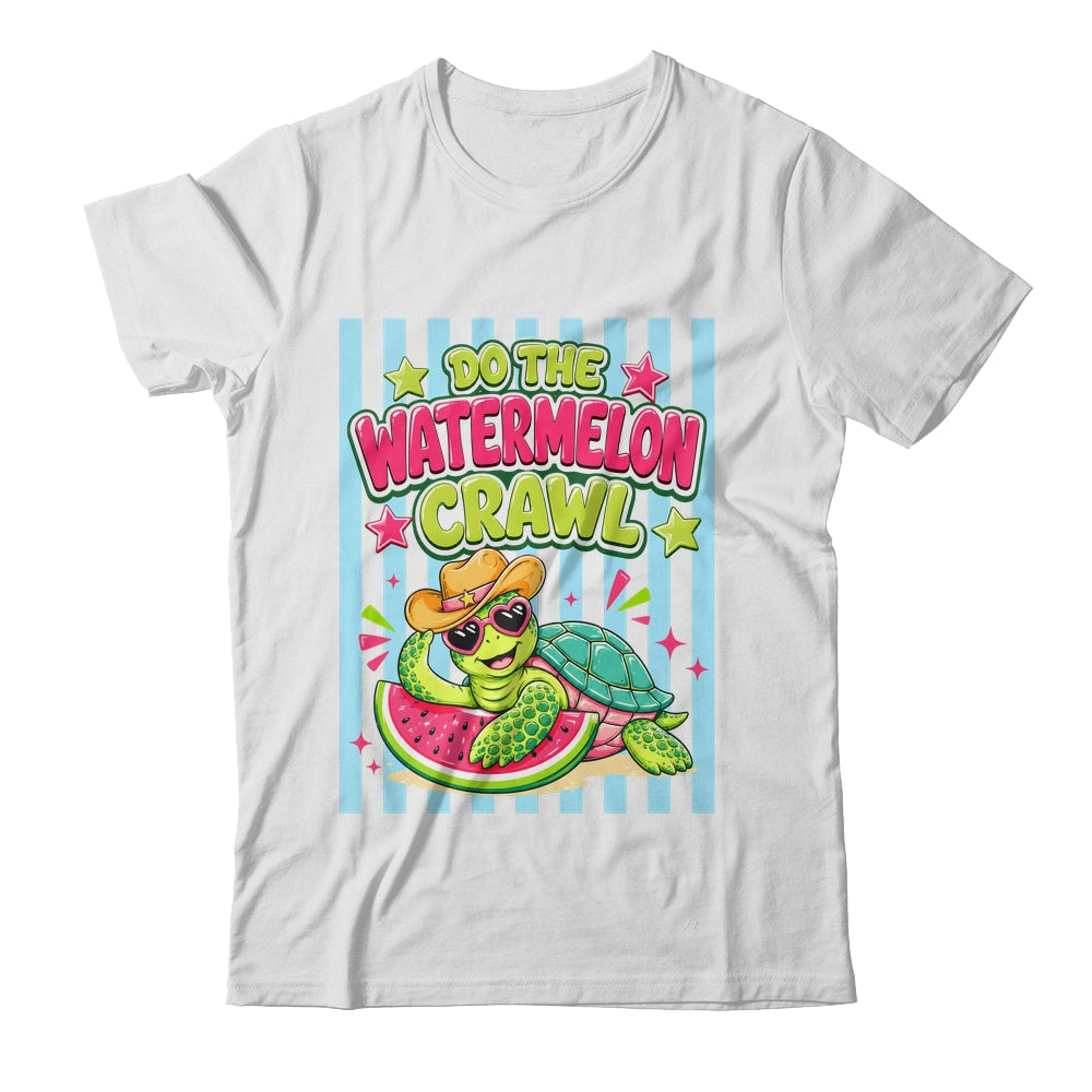 Funny Do The Watermelon Crawl Striped Turtle Summer Beach Shirt & Tank Top | teecentury
