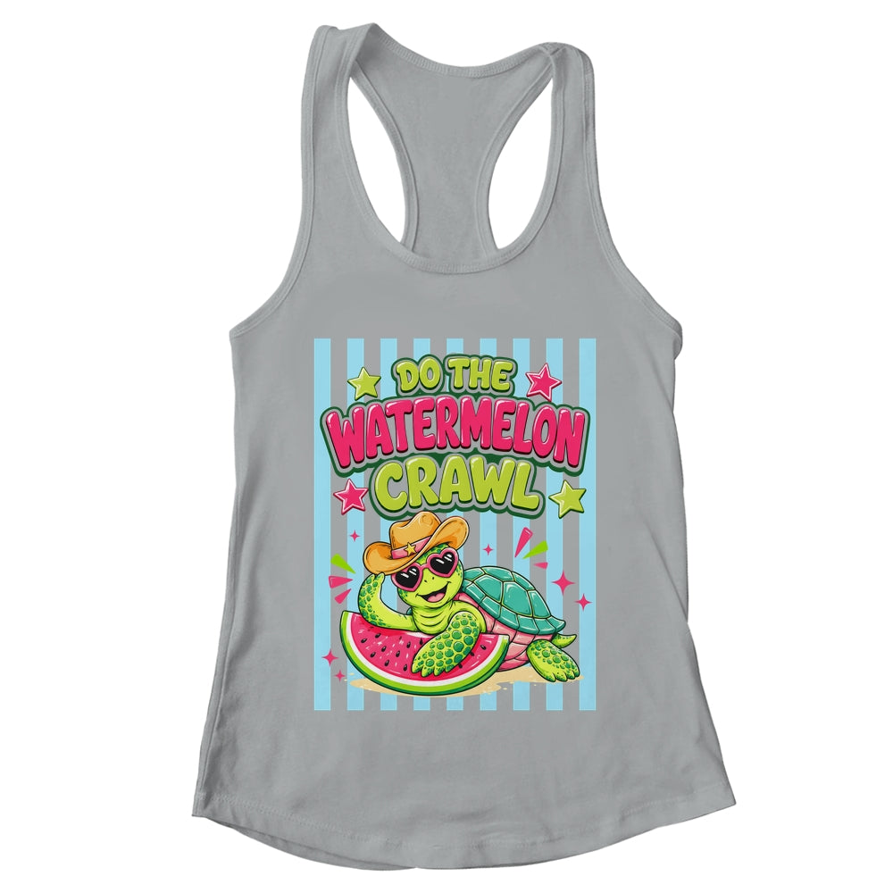 Funny Do The Watermelon Crawl Striped Turtle Summer Beach Shirt & Tank Top | teecentury