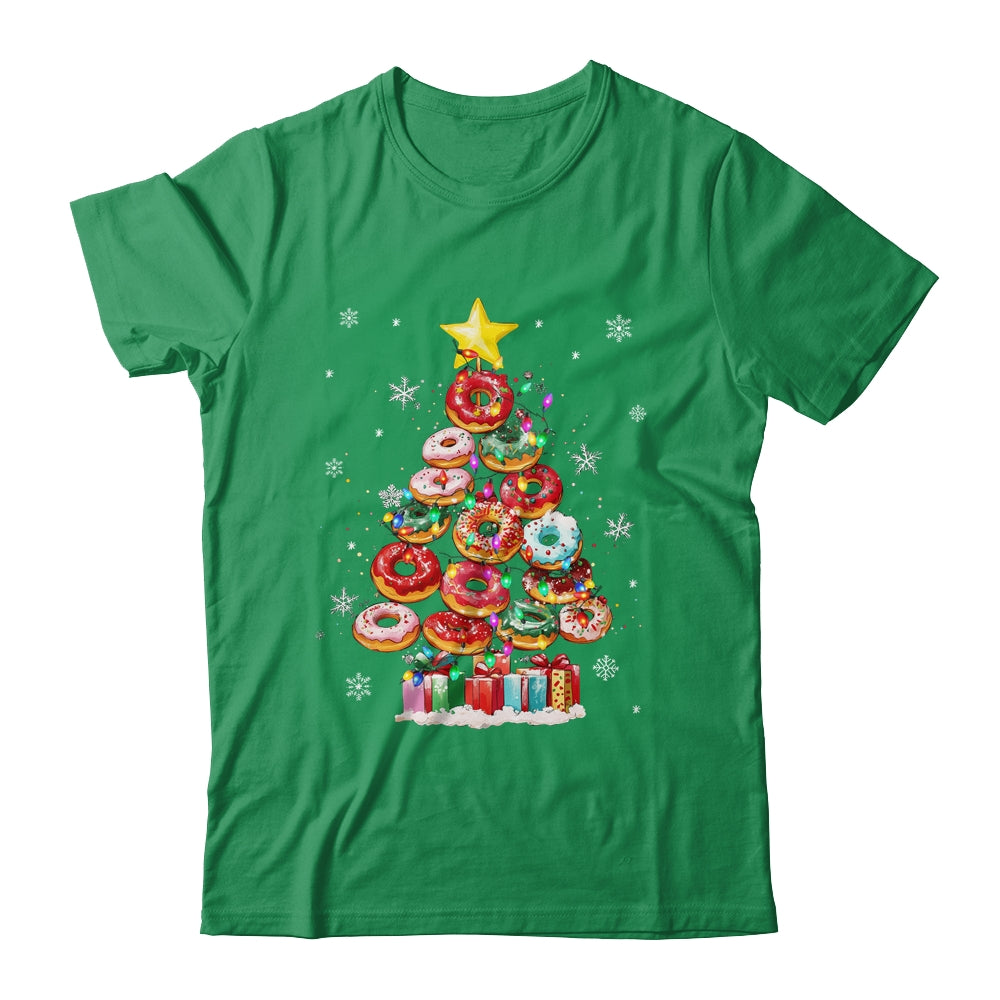 Funny Donuts Christmas Tree Lights Xmas Women Boys Girls Shirt & Sweatshirt | teecentury
