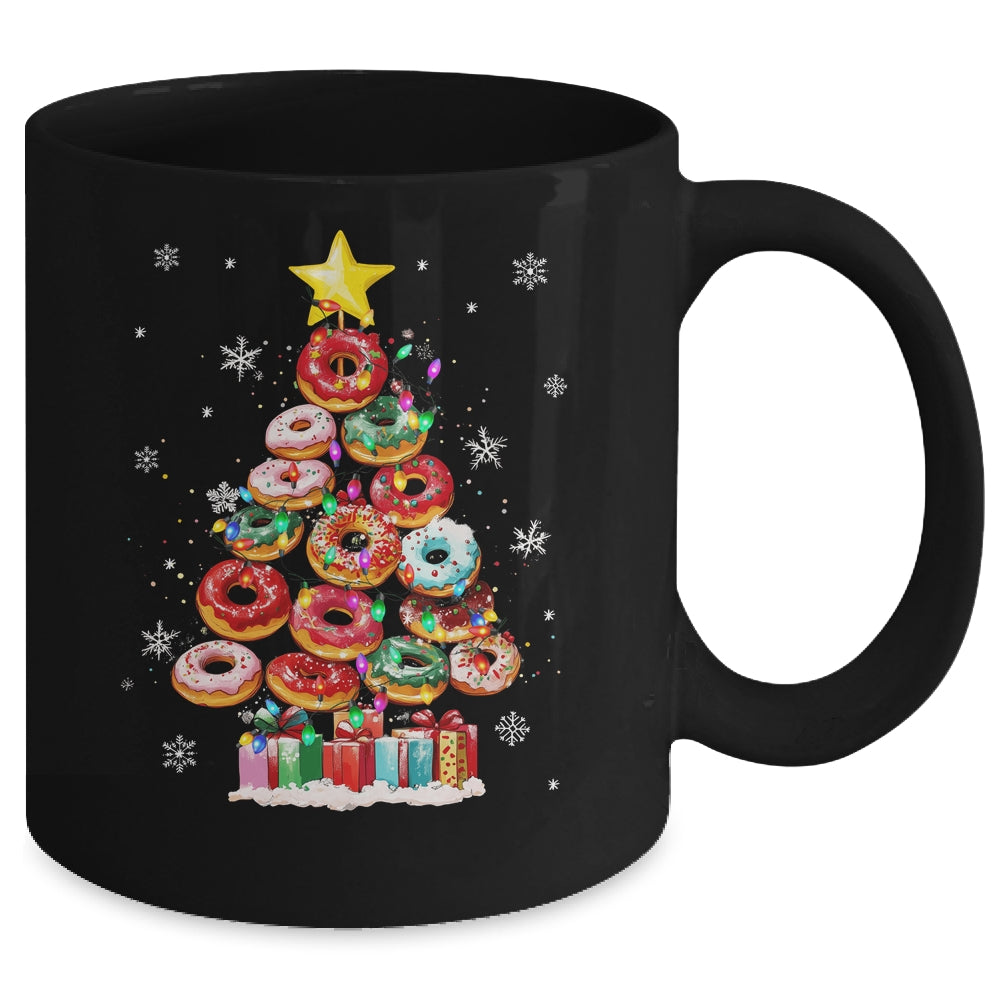 Funny Donuts Christmas Tree Lights Xmas Women Boys Girls Mug | teecentury