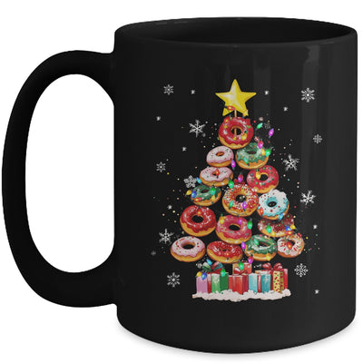 Funny Donuts Christmas Tree Lights Xmas Women Boys Girls Mug | teecentury