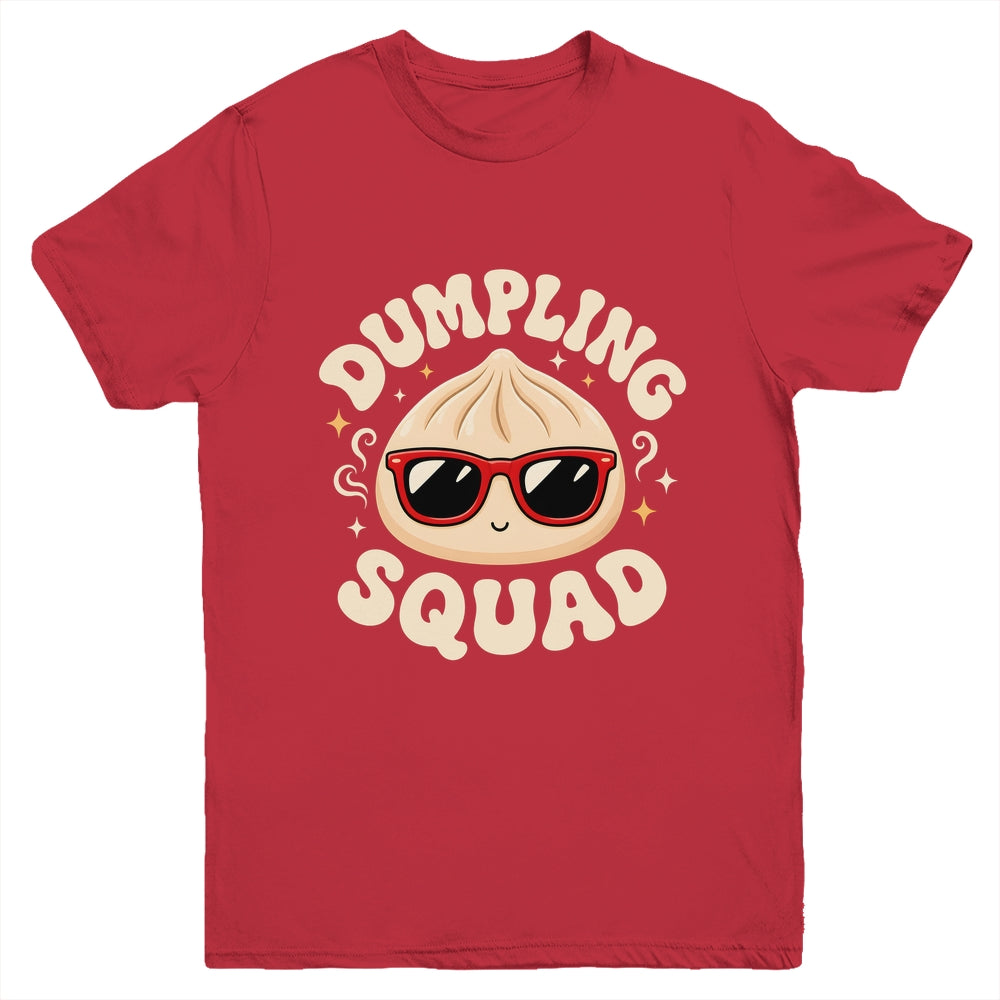 Funny Dumpling Squad Cool Sunglasses Food Lover Boy Kids Youth Shirt | teecentury