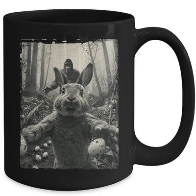 Funny Easter Bunny Selfie Bigfoot And UFO Funny Men Women Mug | teecentury