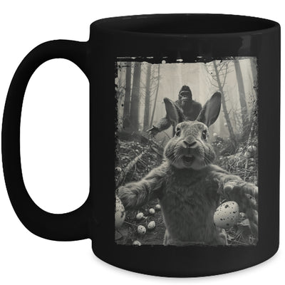 Funny Easter Bunny Selfie Bigfoot And UFO Funny Men Women Mug | teecentury
