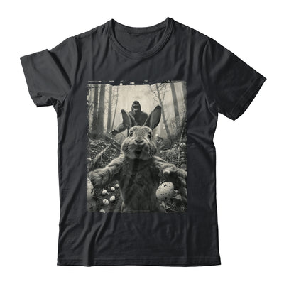 Funny Easter Bunny Selfie Bigfoot And UFO Funny Men Women Shirt & Hoodie | teecentury