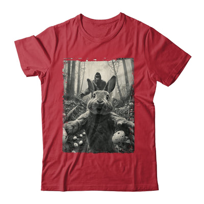 Funny Easter Bunny Selfie Bigfoot And UFO Funny Men Women Shirt & Hoodie | teecentury
