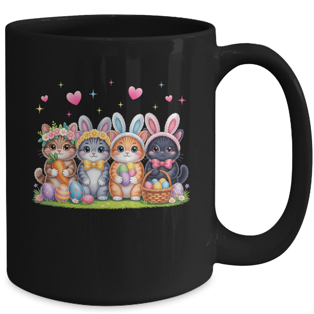 Funny Easter Cats Ears Bunny Eggs Spring For Women Men Kids Mug | teecentury