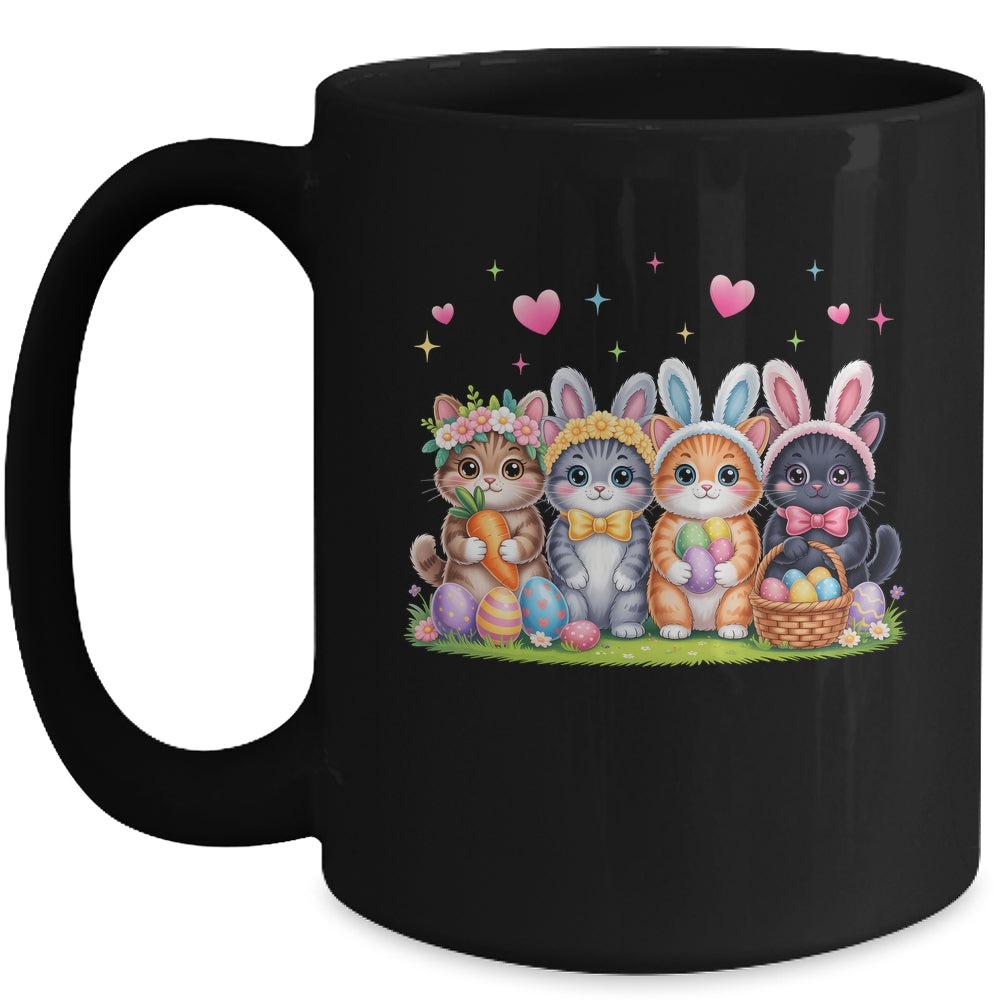 Funny Easter Cats Ears Bunny Eggs Spring For Women Men Kids Mug | teecentury