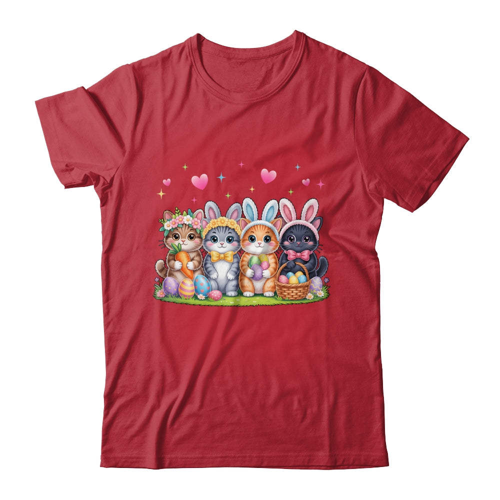 Funny Easter Cats Ears Bunny Eggs Spring For Women Men Kids Shirt & Hoodie | teecentury