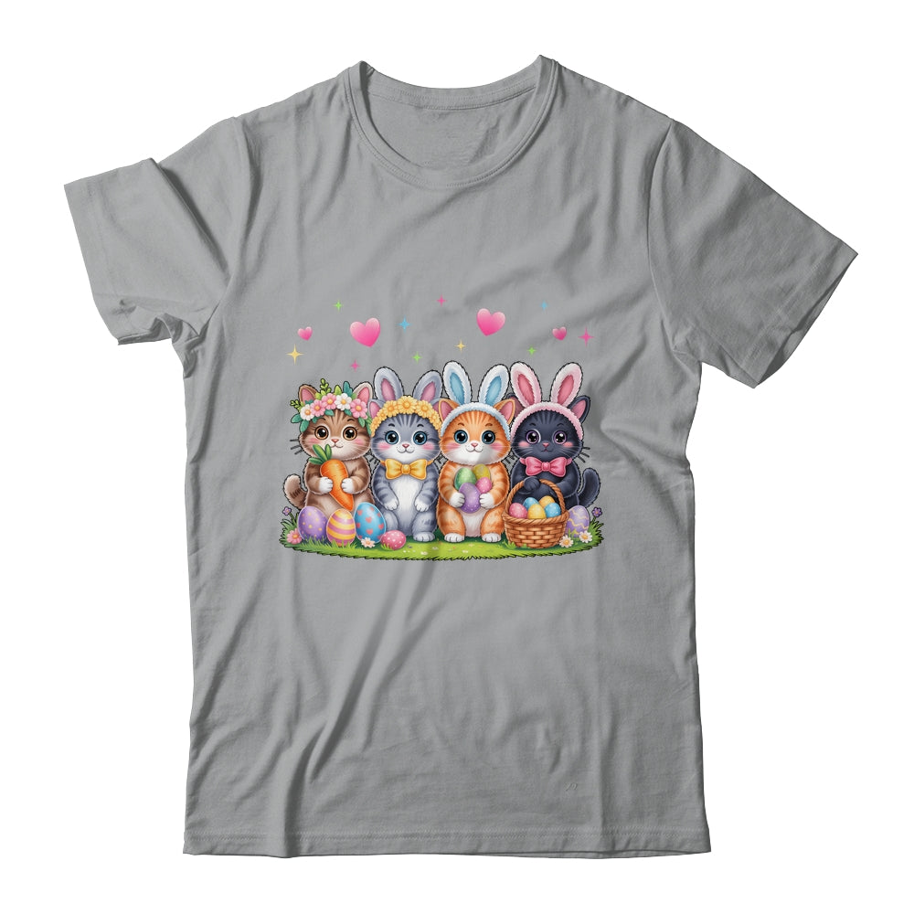 Funny Easter Cats Ears Bunny Eggs Spring For Women Men Kids Shirt & Hoodie | teecentury