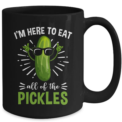 Funny Eat All The Pickles Art For Men Women Pickled Cucumber Mug | teecentury