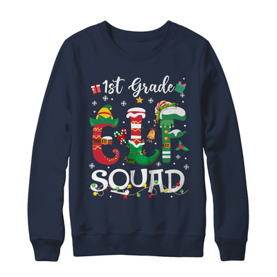 Funny Elf Squad 1st Grade Teacher Student Christmas Xmas Shirt & Sweatshirt | teecentury