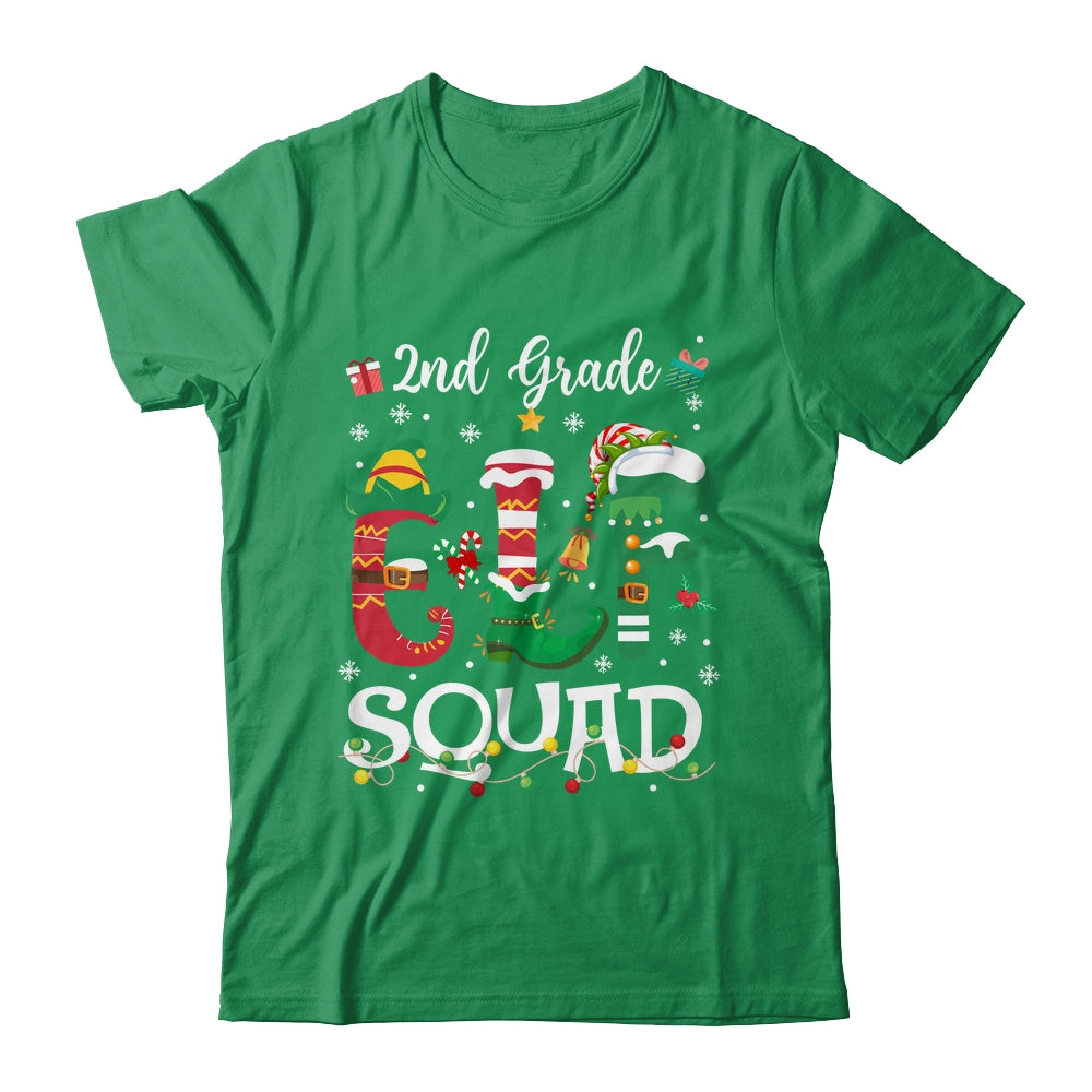 Funny Elf Squad 2nd Grade Teacher Student Christmas Xmas Shirt & Sweatshirt | teecentury