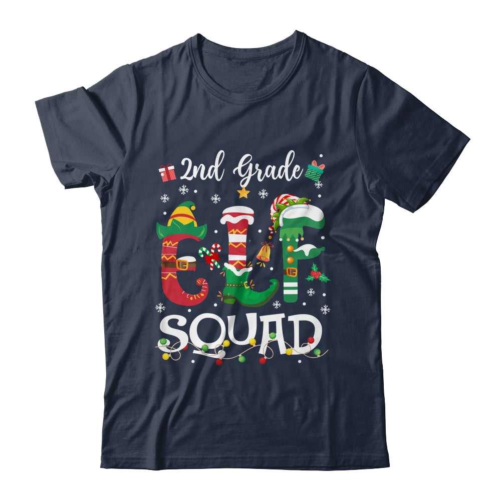 Funny Elf Squad 2nd Grade Teacher Student Christmas Xmas Shirt & Sweatshirt | teecentury