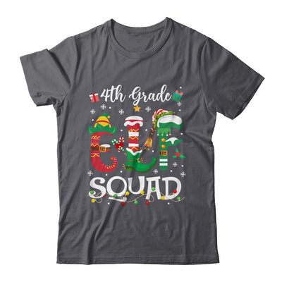 Funny Elf Squad 4th Grade Teacher Student Christmas Xmas Shirt & Sweatshirt | teecentury