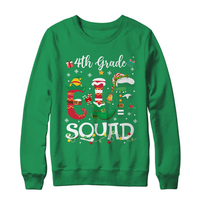 Funny Elf Squad 4th Grade Teacher Student Christmas Xmas Shirt & Sweatshirt | teecentury