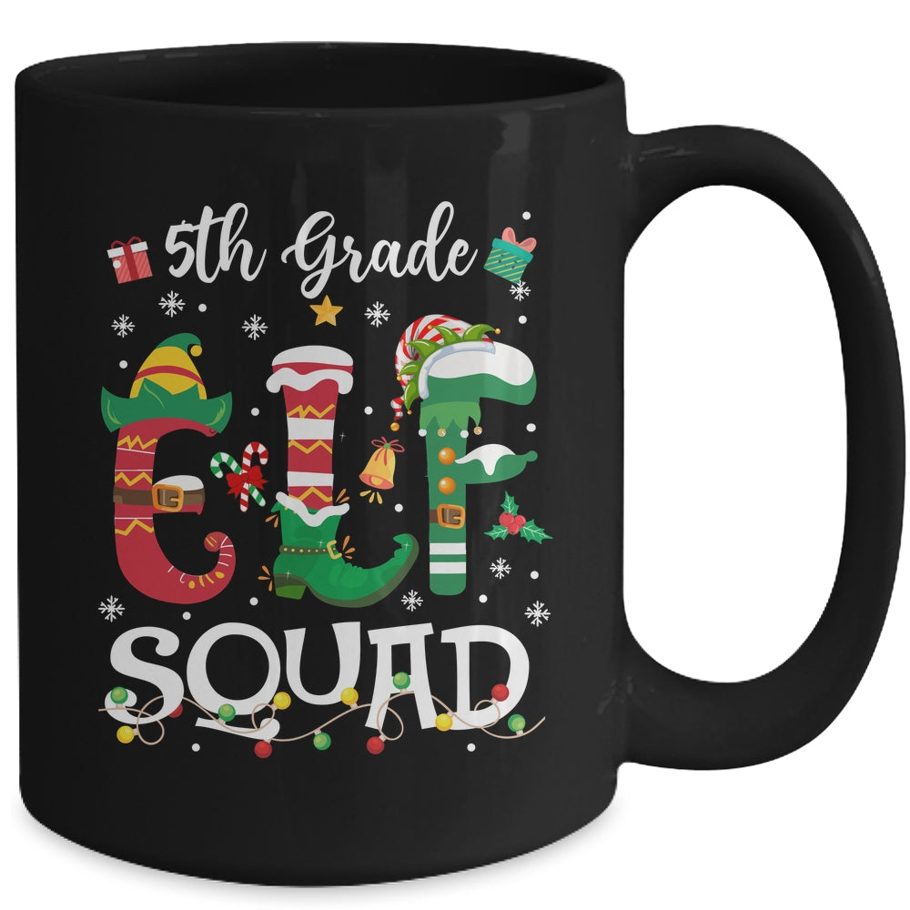 Funny Elf Squad 5th Grade Teacher Student Christmas Xmas Mug | teecentury