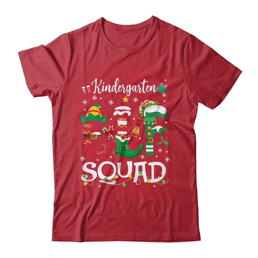 Funny Elf Squad Kindergarten Teacher Student Christmas Xmas Shirt & Sweatshirt | teecentury