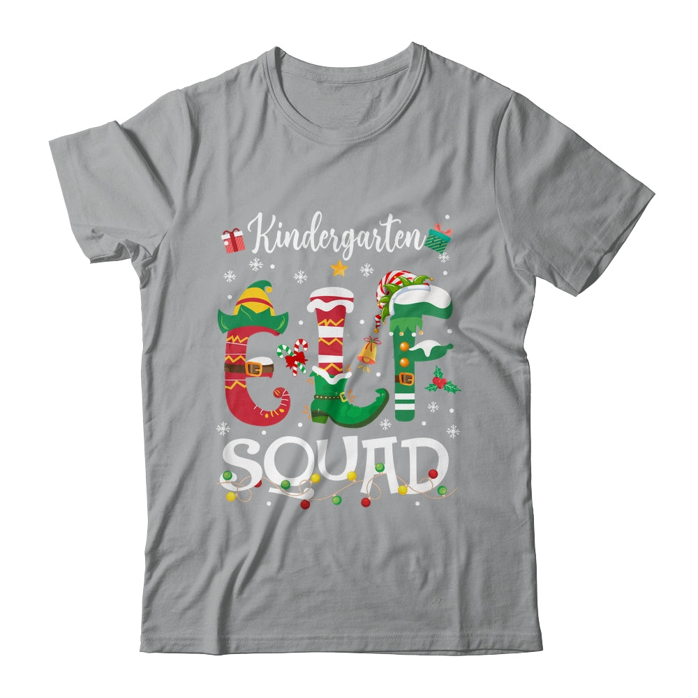 Funny Elf Squad Kindergarten Teacher Student Christmas Xmas Shirt & Sweatshirt | teecentury