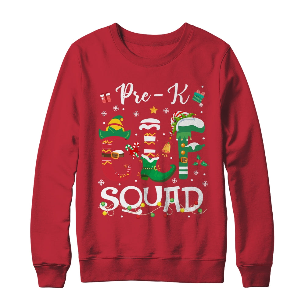 Funny Elf Squad Pre-k Teacher Student Christmas Xmas Shirt & Sweatshirt | teecentury