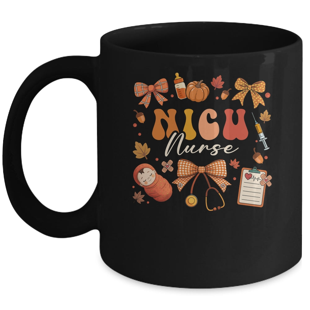Funny Fall Coquette Bow NICU Nurse Day Appreciation Women Mug | teecentury