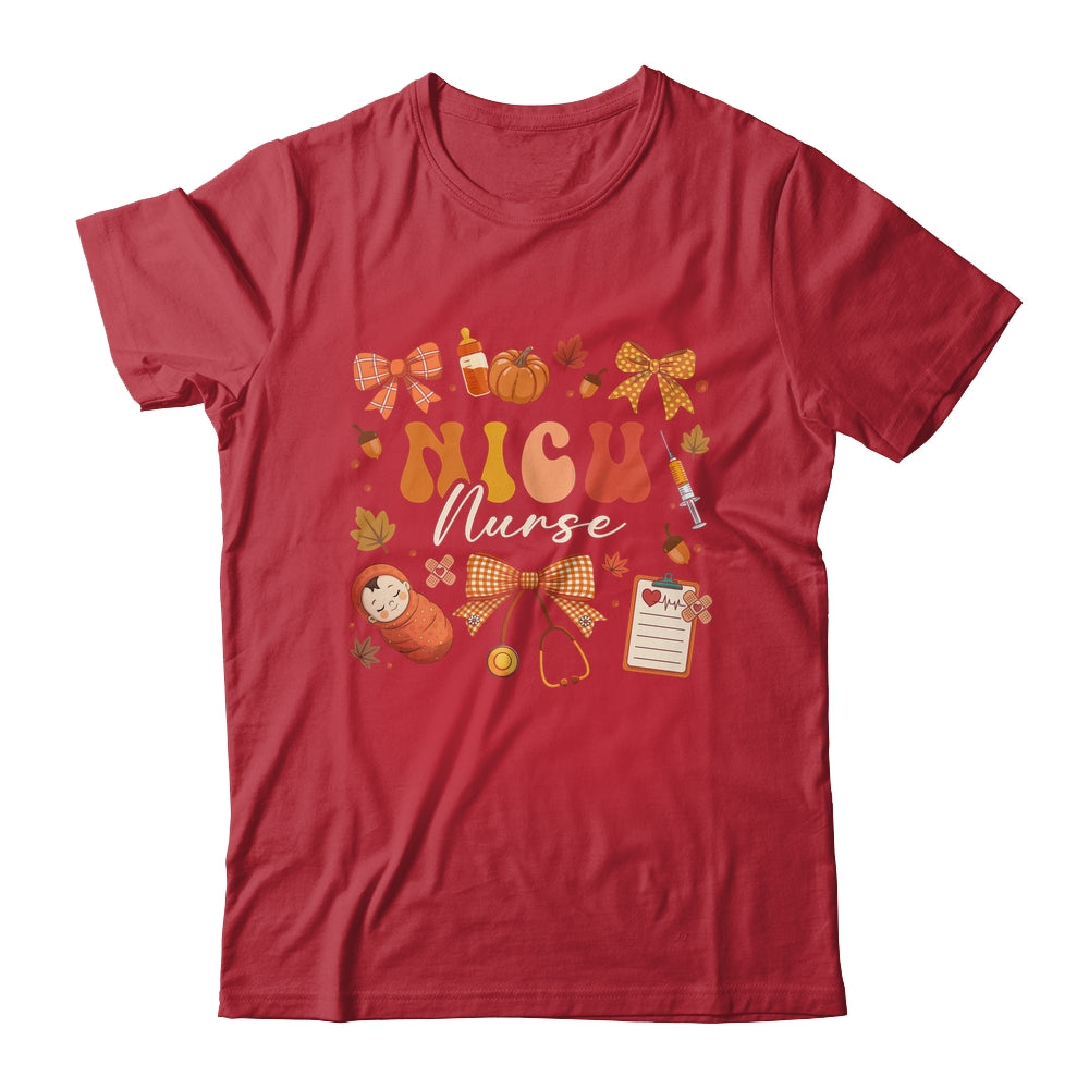 Funny Fall Coquette Bow NICU Nurse Day Appreciation Women Shirt & Sweatshirt | teecentury
