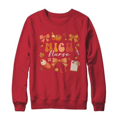 Funny Fall Coquette Bow NICU Nurse Day Appreciation Women Shirt & Sweatshirt | teecentury