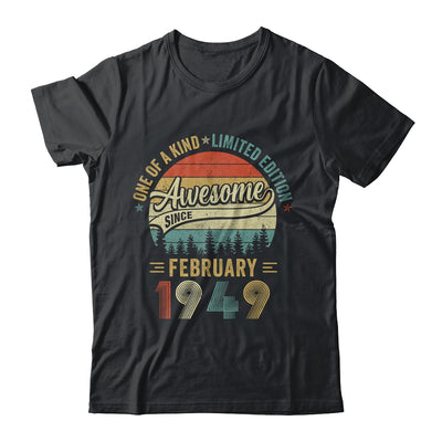 Funny February 1949 Vintage 75th Birthday Decorations Men Shirt & Hoodie | teecentury