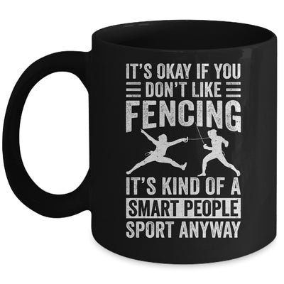 Funny Fencing Art For Men Women Smart People Sport Fencer Mug | teecentury