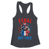 Funny Feral But Free USA Raccoon 4th Of July Men Women Kids Shirt & Tank Top | teecentury