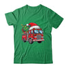 Funny Firetruck Santa Christmas Tree Lights Womens Mens Kids Shirt & Sweatshirt | teecentury