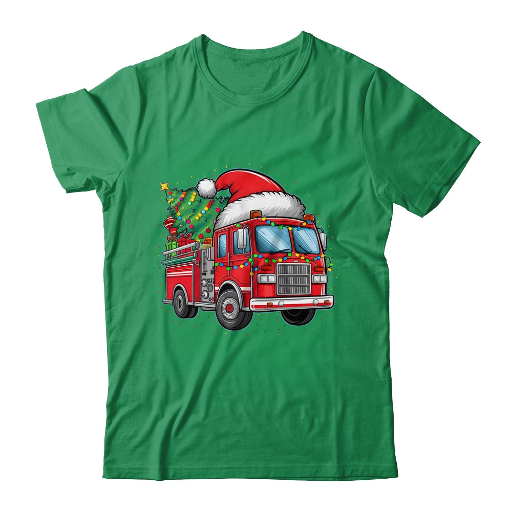Fire Truck Firefighter Christmas Tree Xmas Gift For Fireman T-Shirt Fire Truck Firefighter Christmas Tree Xmas Gift For Fireman T-Shirt