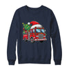 Funny Firetruck Santa Christmas Tree Lights Womens Mens Kids Shirt & Sweatshirt | teecentury
