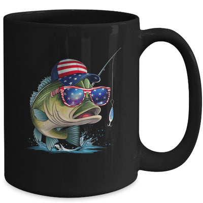 Funny Fishing And Fisherman American Flag Patriotic Vintage Mug | teecentury