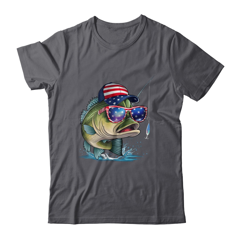 Funny Fishing And Fisherman American Flag Patriotic Vintage Shirt & Sweatshirt | teecentury