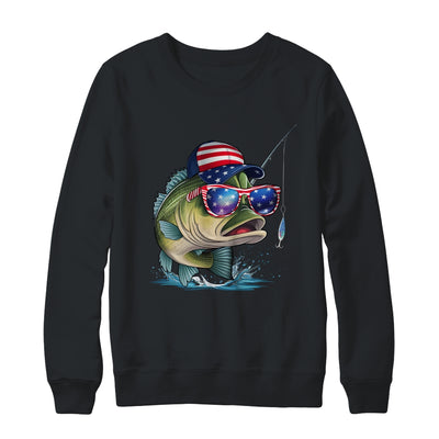 Funny Fishing And Fisherman American Flag Patriotic Vintage Shirt & Sweatshirt | teecentury