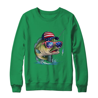 Funny Fishing And Fisherman American Flag Patriotic Vintage Shirt & Sweatshirt | teecentury