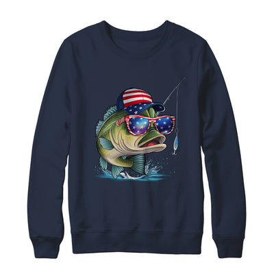Funny Fishing And Fisherman American Flag Patriotic Vintage Shirt & Sweatshirt | teecentury