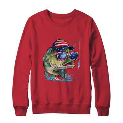 Funny Fishing And Fisherman American Flag Patriotic Vintage Shirt & Sweatshirt | teecentury