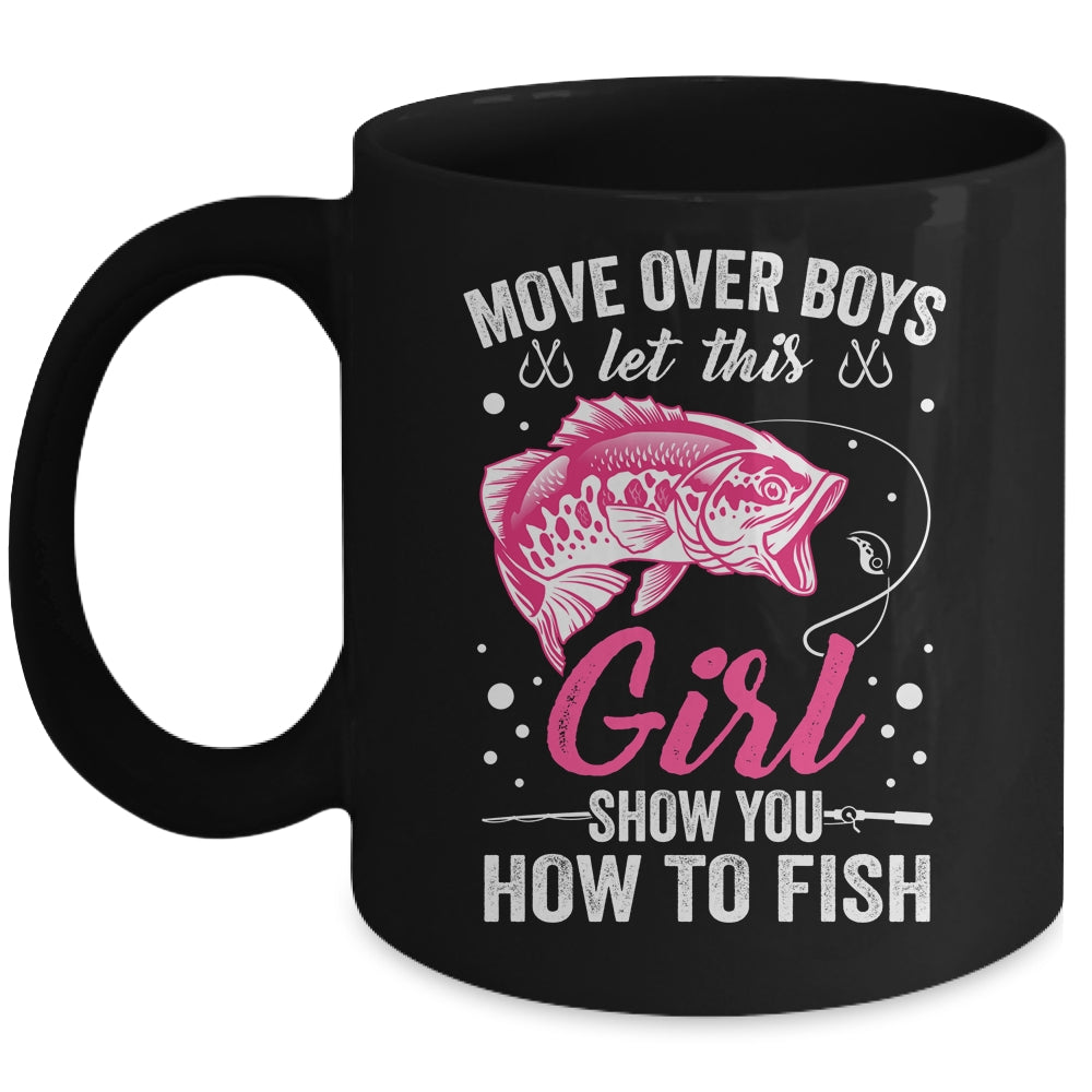 Funny Fishing Design For Girls Women Fisherman Fishing Love Ceramic Mug  11oz 15oz 