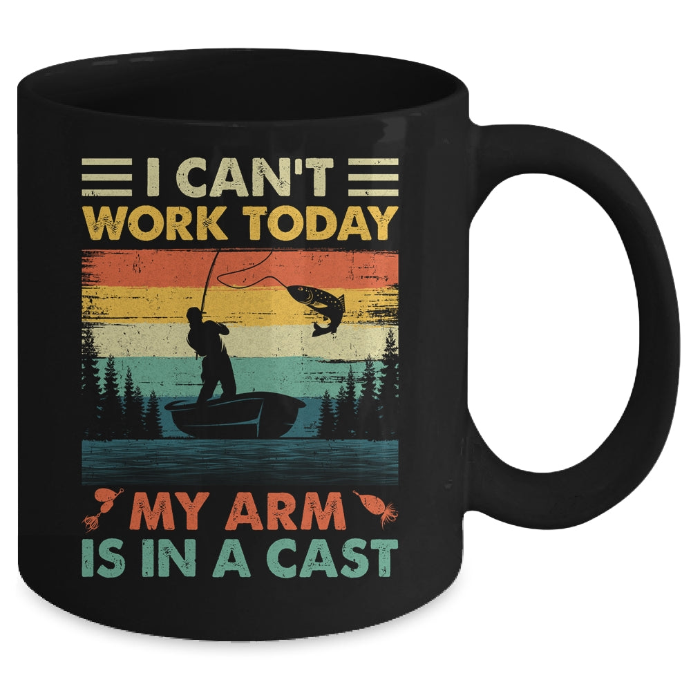 Funny Fishing Design For Men Fisherman Dad Cant Work Today Mug | teecentury