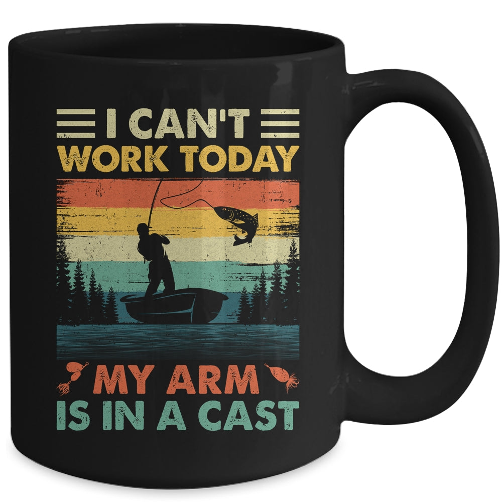 Funny Fishing Design For Men Fisherman Dad Cant Work Today Mug | teecentury