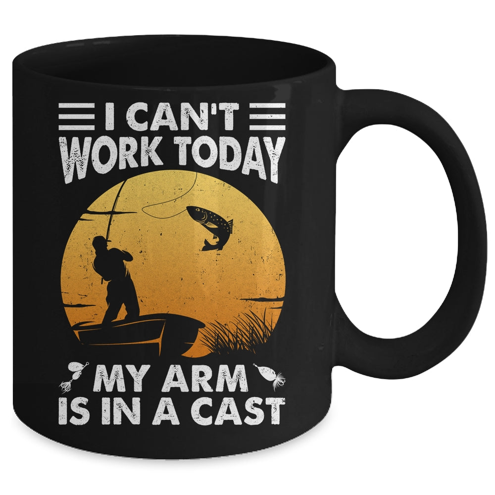 Funny Fishing For Men Women Fisherman Arm Cast Fish Mug | teecentury