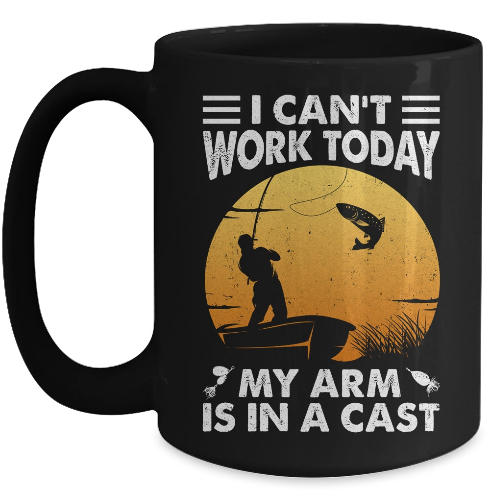Funny Fishing For Men Women Fisherman Arm Cast Fish Mug | teecentury