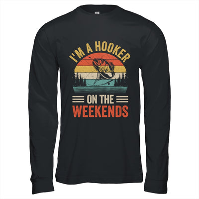 Funny Fishing Vintage I'm A Hooker On The Weekends Bass Fish Shirt & Hoodie | teecentury