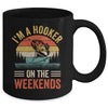 Funny Fishing Vintage I'm A Hooker On The Weekends Bass Fish Mug | teecentury