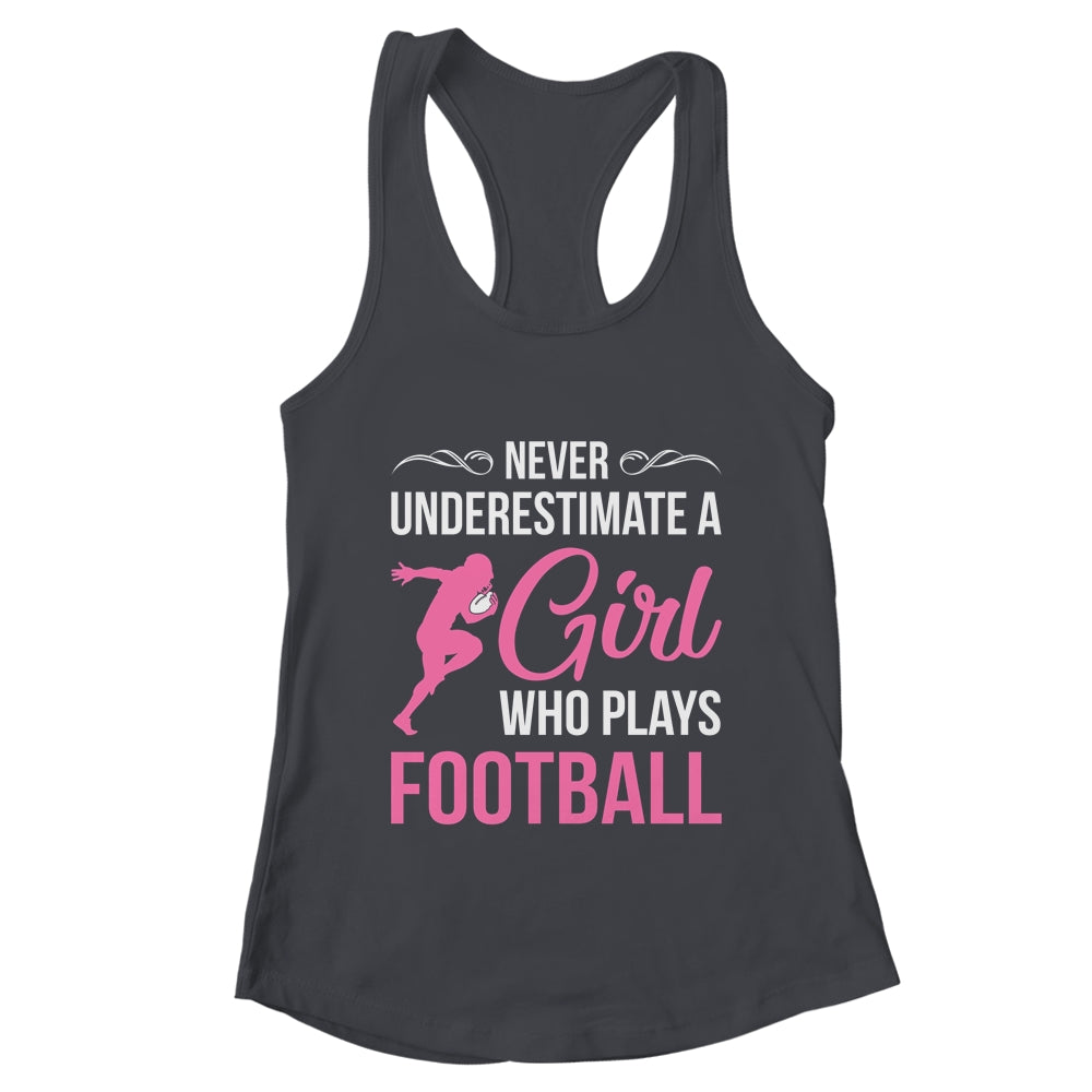 Funny Football Art For Girls Youth Teens Football Player Shirt & Tank Top | teecentury